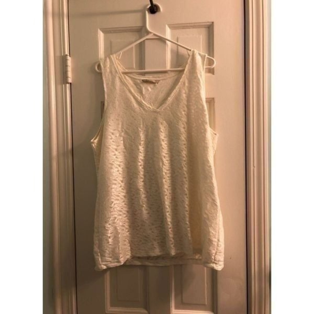 banana republic Cream Lace Tank Top XL